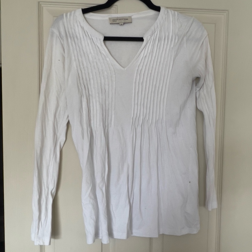 White Long Sleeve Top